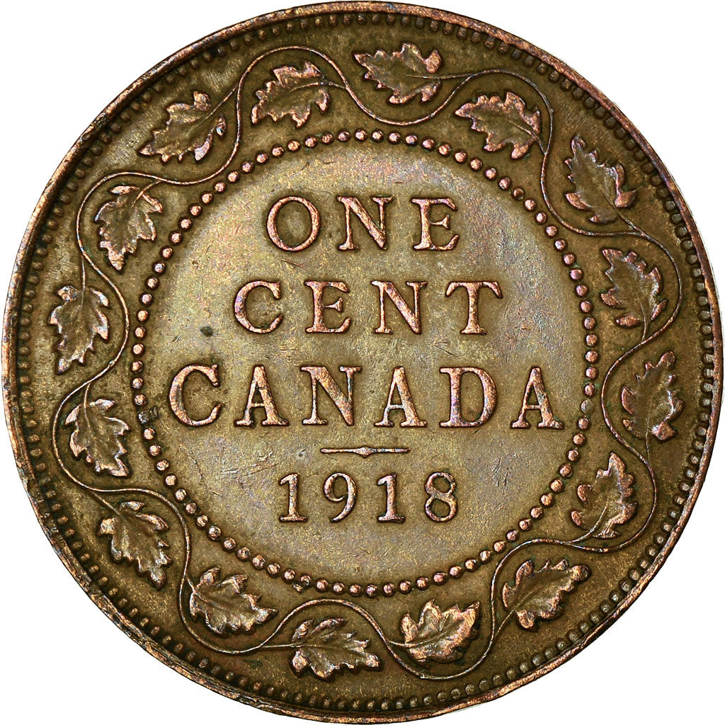 Coin, Canada, George V, Cent, 1918, Royal Canadian Mint, Ottawa, EF(40-45)