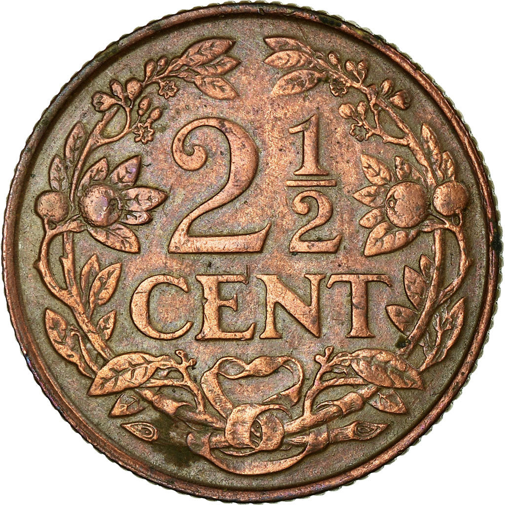 Coin, Curacao, 2-1/2 Cents, 1947, Denver, EF(40-45), Bronze, KM:42