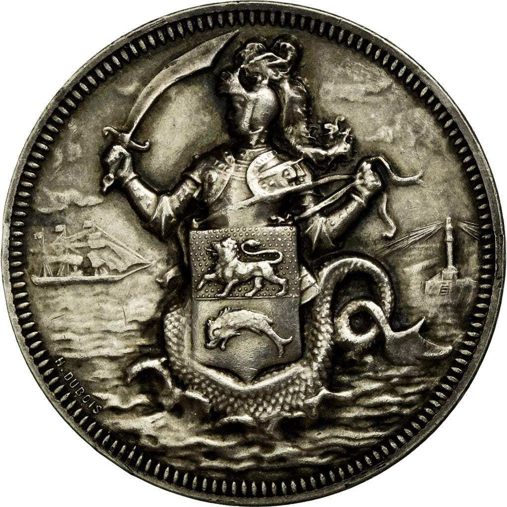 France, Token, Justice, 1890, AU(55-58), Silver