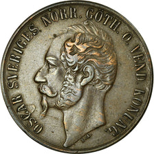 Coin, Sweden, Oscar I, 5 Öre, 1858, EF(40-45), Bronze, KM:690