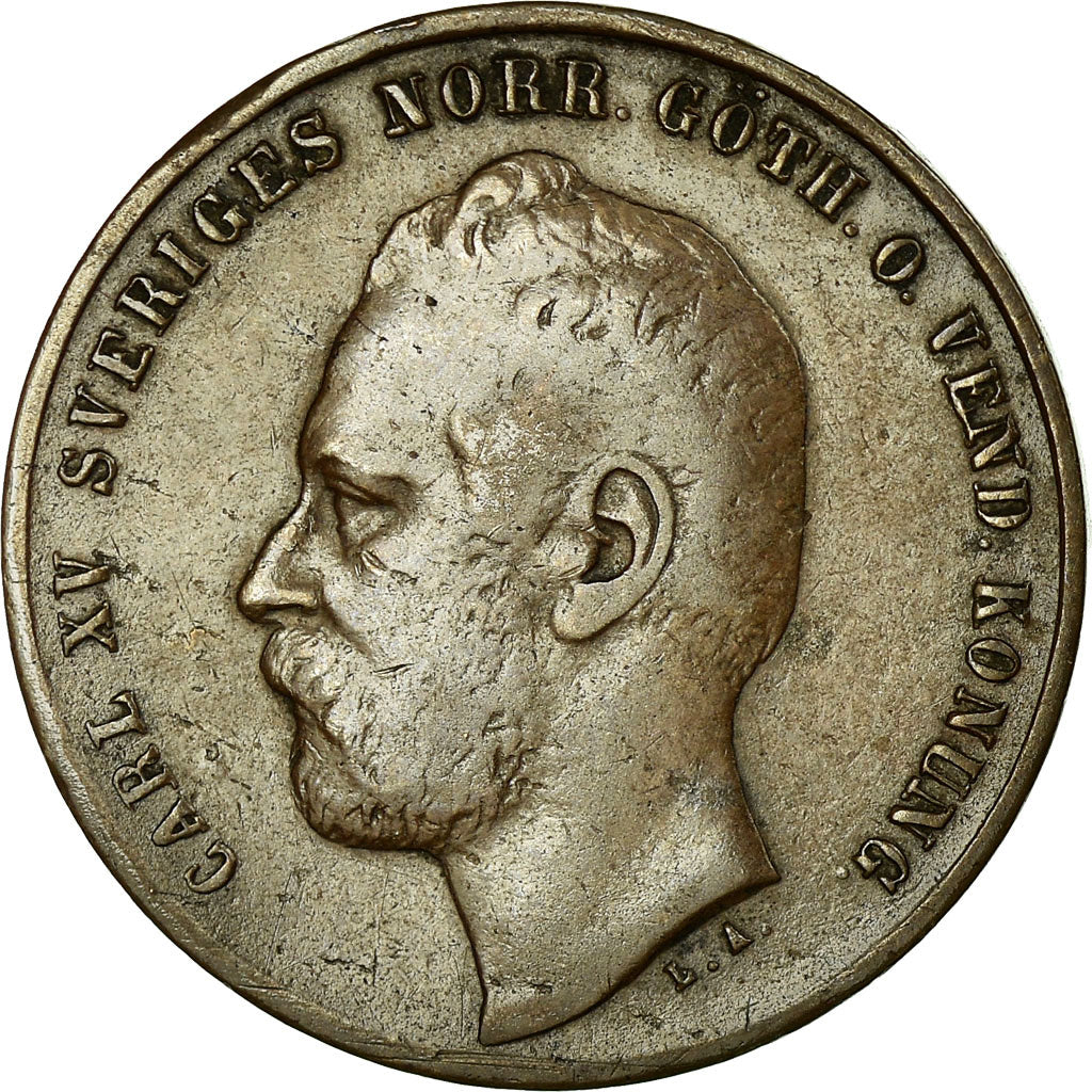 Coin, Sweden, Carl XV Adolf, 2 Öre, 1864, EF(40-45), Bronze, KM:706