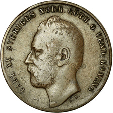 Coin, Sweden, Carl XV Adolf, 2 Öre, 1864, EF(40-45), Bronze, KM:706