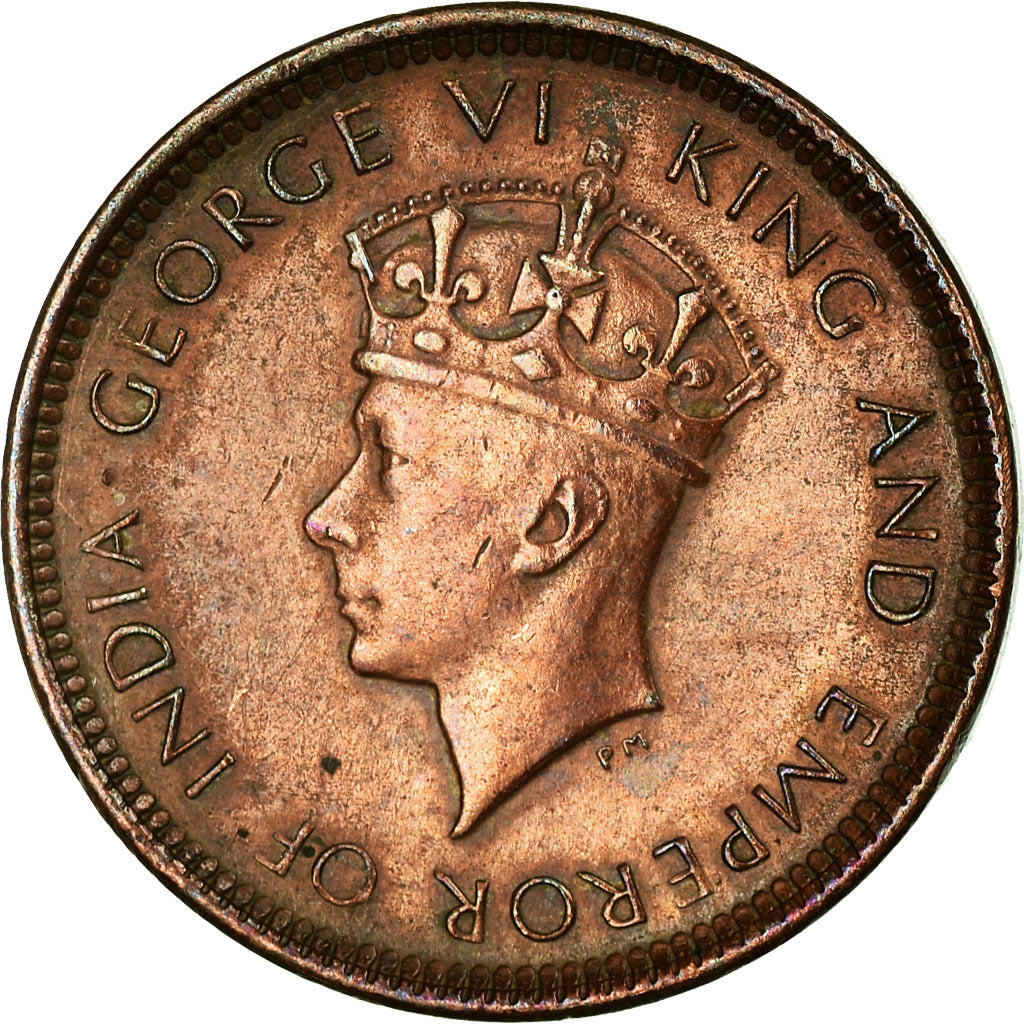 Moneta, Ceylon, George VI, 1/2 Cent, 1940, BB, Rame, KM:110