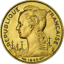 Monnaie, Madagascar, 20 Francs, 1953, Paris, SUP, Aluminum-Bronze, KM:7