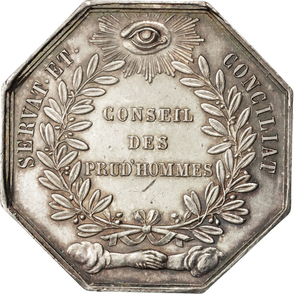 France, Justice, Token, 1849, AU(55-58), Silver, 13.91