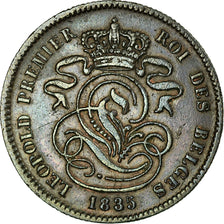 Münze, Belgien, Leopold I, 2 Centimes, 1835, S+, Kupfer, KM:4.1