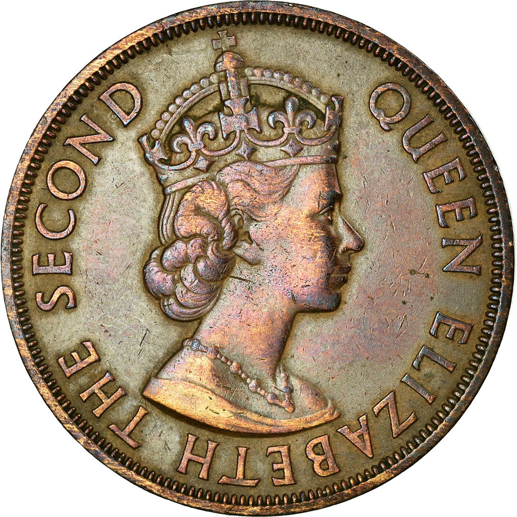 Monnaie, Etats des caraibes orientales, Elizabeth II, 2 Cents, 1957, TTB