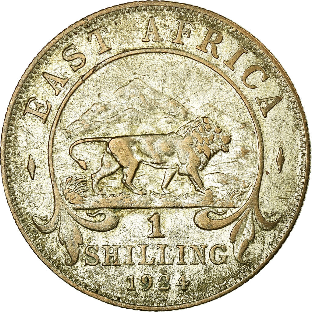 Coin, EAST AFRICA, George V, Shilling, 1924, VF(30-35), Silver, KM:21