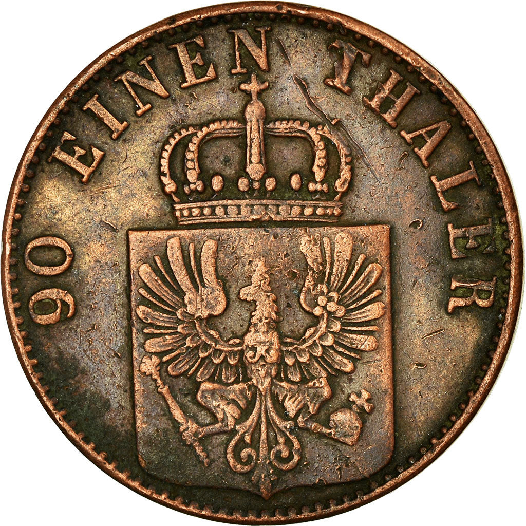 Coin, German States, PRUSSIA, Wilhelm I, 4 Pfennig, 1868, Frankfurt, EF(40-45)