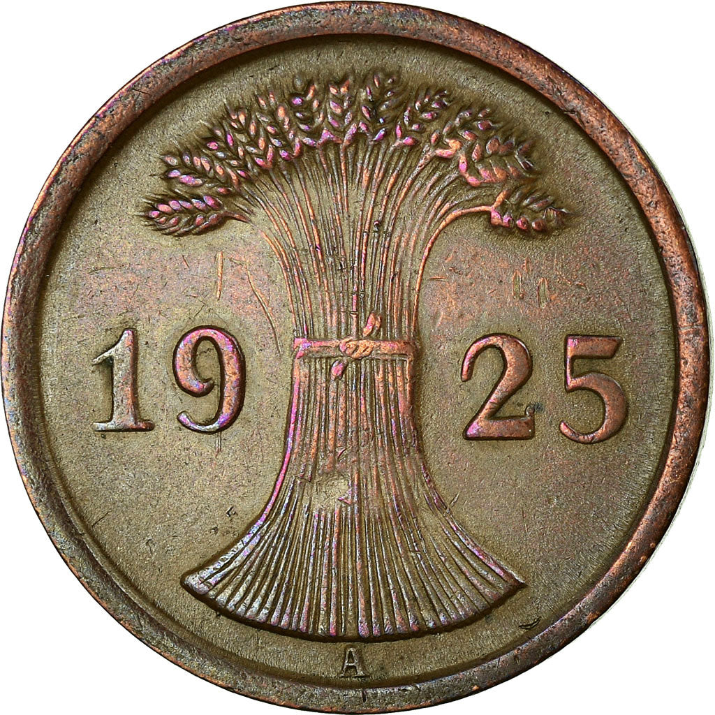 Coin, GERMANY, WEIMAR REPUBLIC, 2 Reichspfennig, 1925, Berlin, EF(40-45)