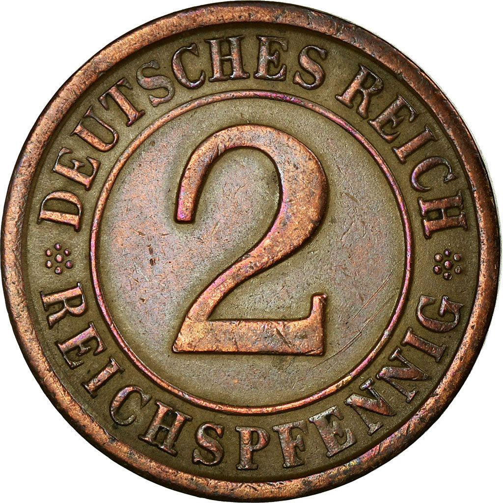 Coin, GERMANY, WEIMAR REPUBLIC, 2 Reichspfennig, 1925, Berlin, EF(40-45)