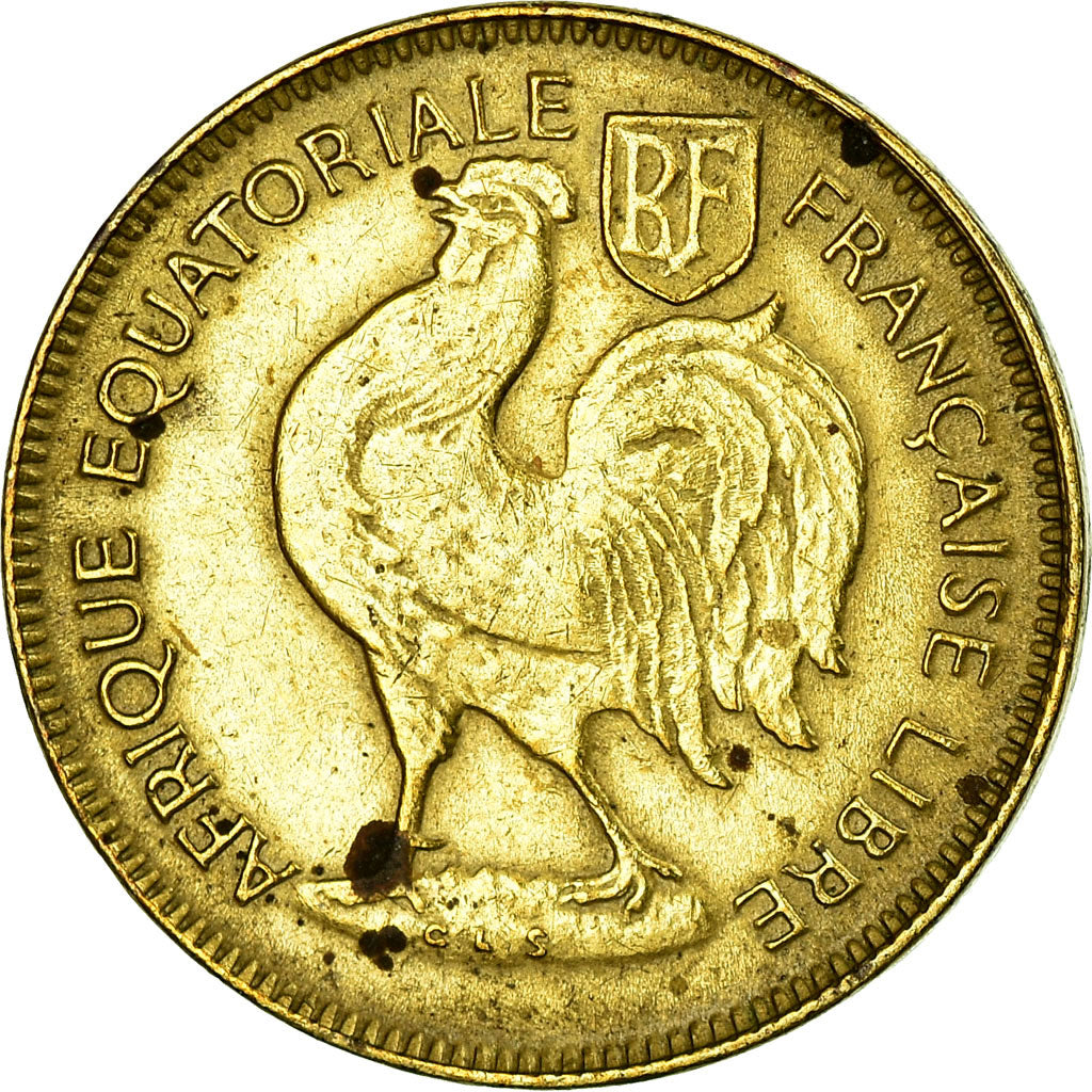 Moneta, Francuska Afryka Równikowa, 50 Centimes, 1942, Pretoria, VF(30-35)