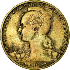 Coin, French Somaliland, 20 Francs, 1952, Paris, VF(20-25), Aluminum-Bronze