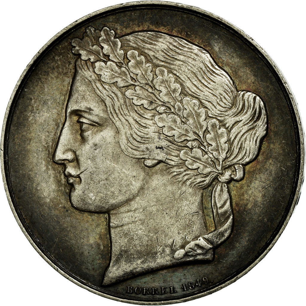 France, Token, Instruction and Education, 1849, AU(55-58), Silver