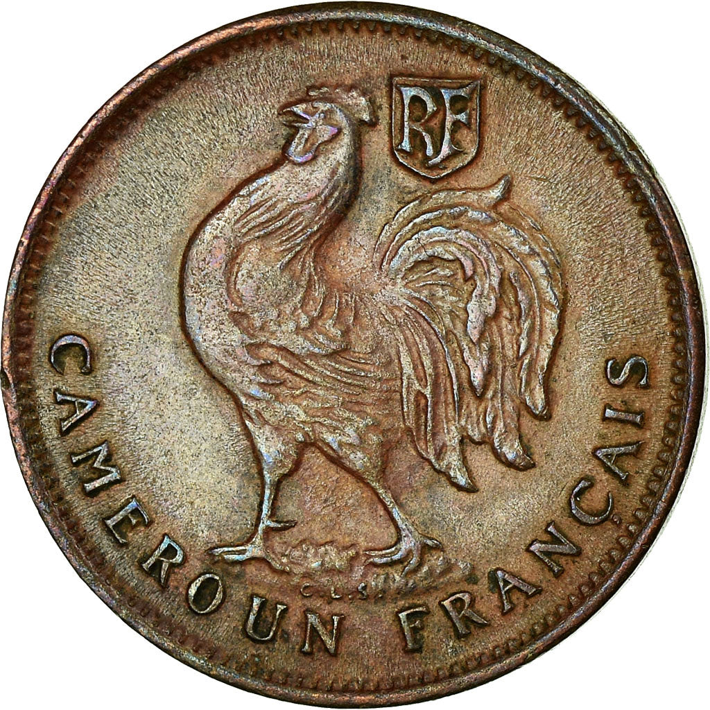 Coin, Cameroon, 50 Centimes, 1943, Pretoria, EF(40-45), Bronze, KM:4