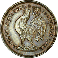 Coin, French Equatorial Africa, 50 Centimes, 1943, Pretoria, EF(40-45), Bronze