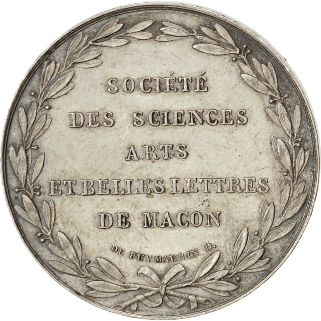 France, Instruction and Education, Token, 1849, AU(55-58), Silver, 8.06