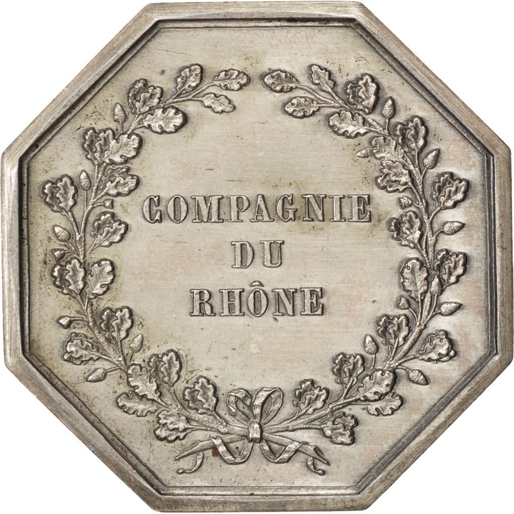 France, The Boats, Token, 1844, AU(55-58), Silver, 23.93