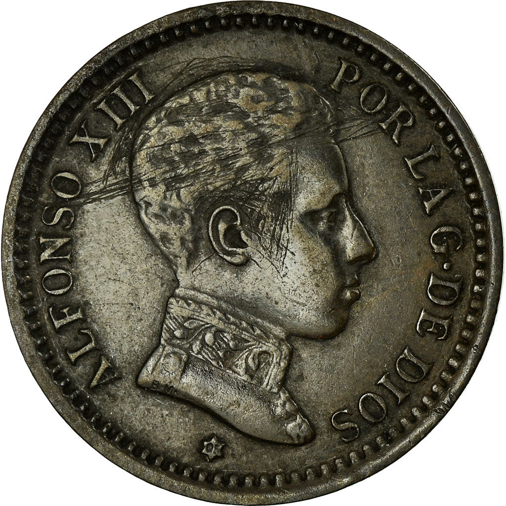 Coin, Spain, Alfonso XIII, 2 Centimos, 1905, Madrid, VF(30-35), Copper, KM:722
