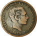Coin, Spain, Alfonso XII, 5 Centimos, 1879, Madrid, VF(30-35), Bronze, KM:674