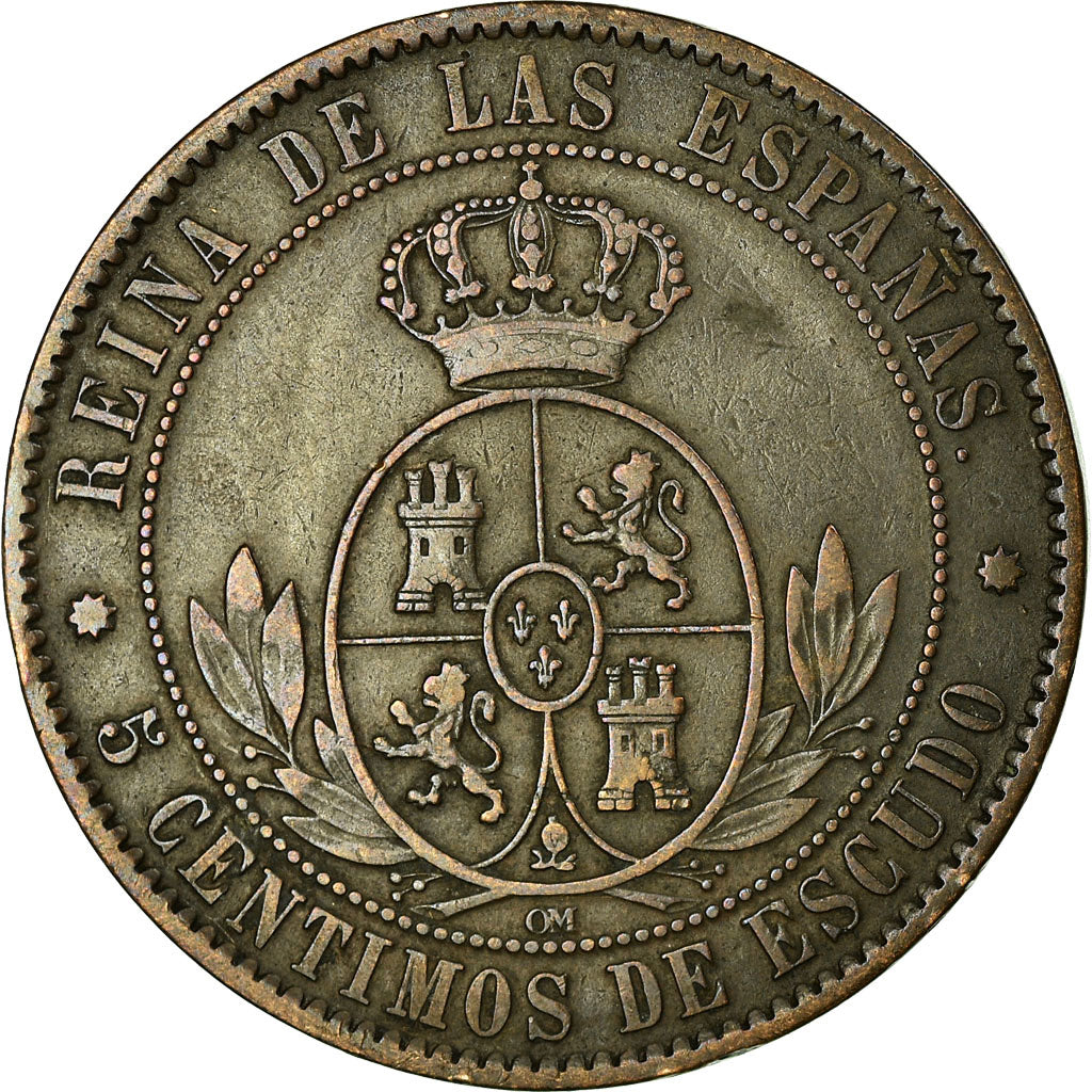 Coin, Spain, Isabel II, 10 Centimos, 1868, Madrid, VF(30-35), Silver, KM:627.1