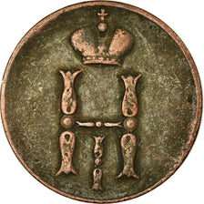 Moneda, Rusia, Nicholas I, Kopek, 1851, Saint-Petersburg, BC+, Cobre, KM:149.1