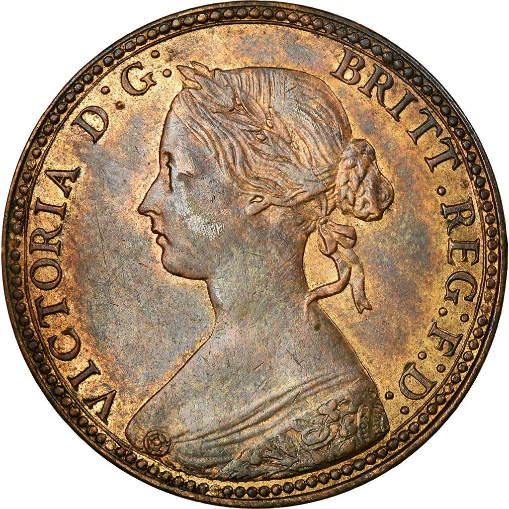 Coin, Great Britain, Victoria, 1/2 Penny, 1860, EF(40-45), Bronze, KM:748.1