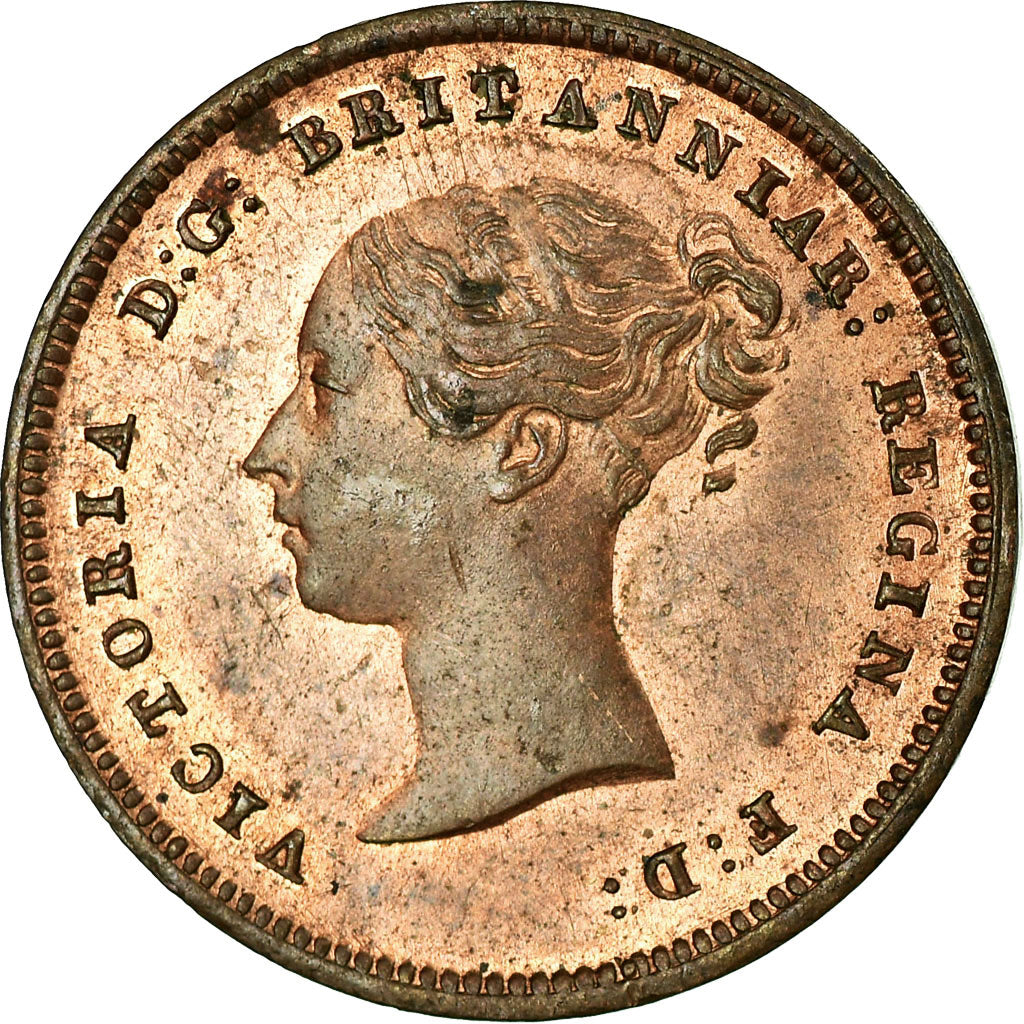 Coin, Great Britain, Victoria, 1/2 Farthing, 1843, EF(40-45), Copper, KM:738