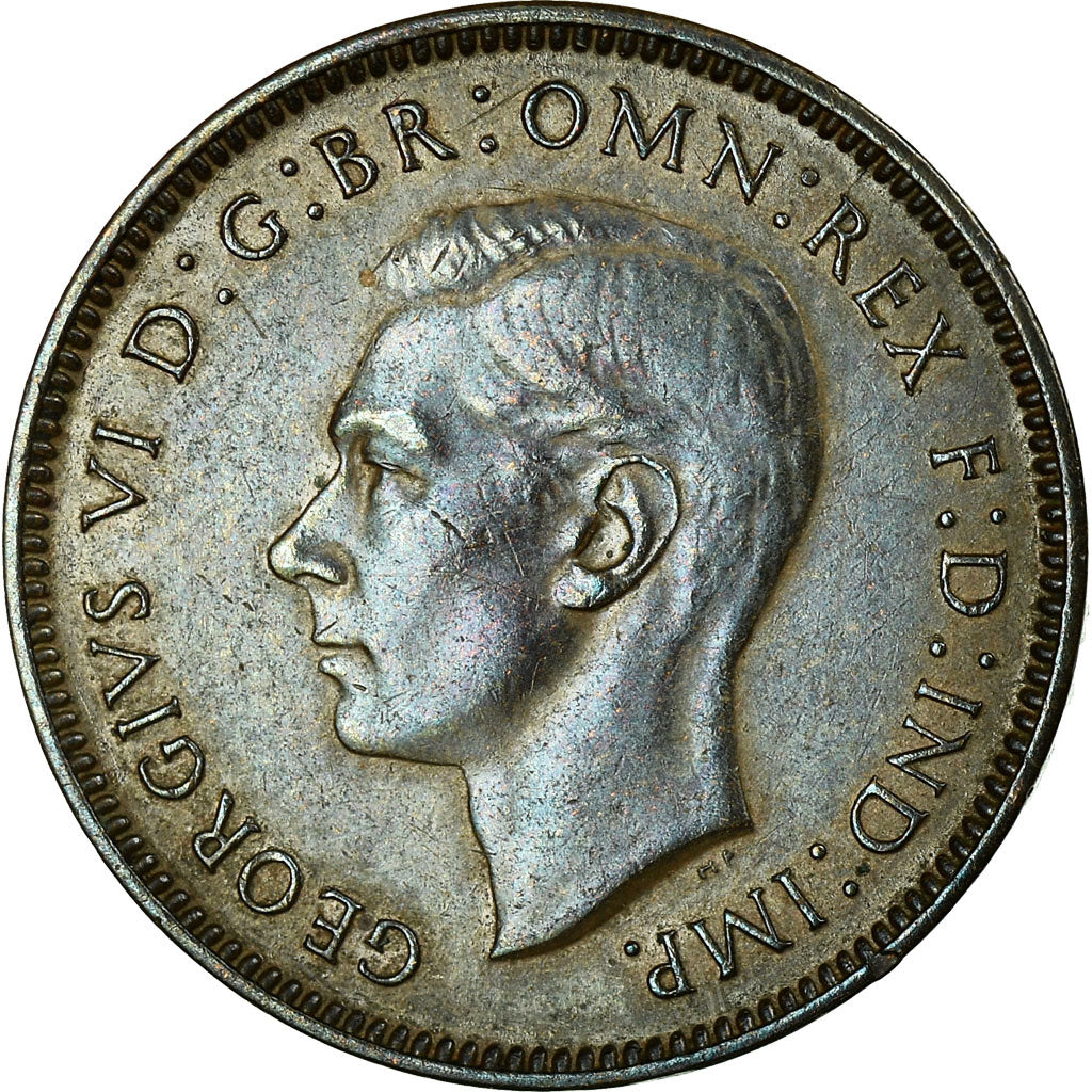 Moneta, Gran Bretagna, George VI, Farthing, 1939, BB, Bronzo, KM:843