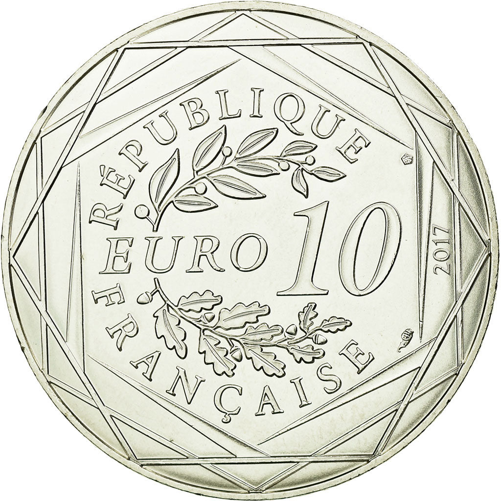 France, 10 Euro, La Bretagne, Breizh, 2017, MS(63), Silver