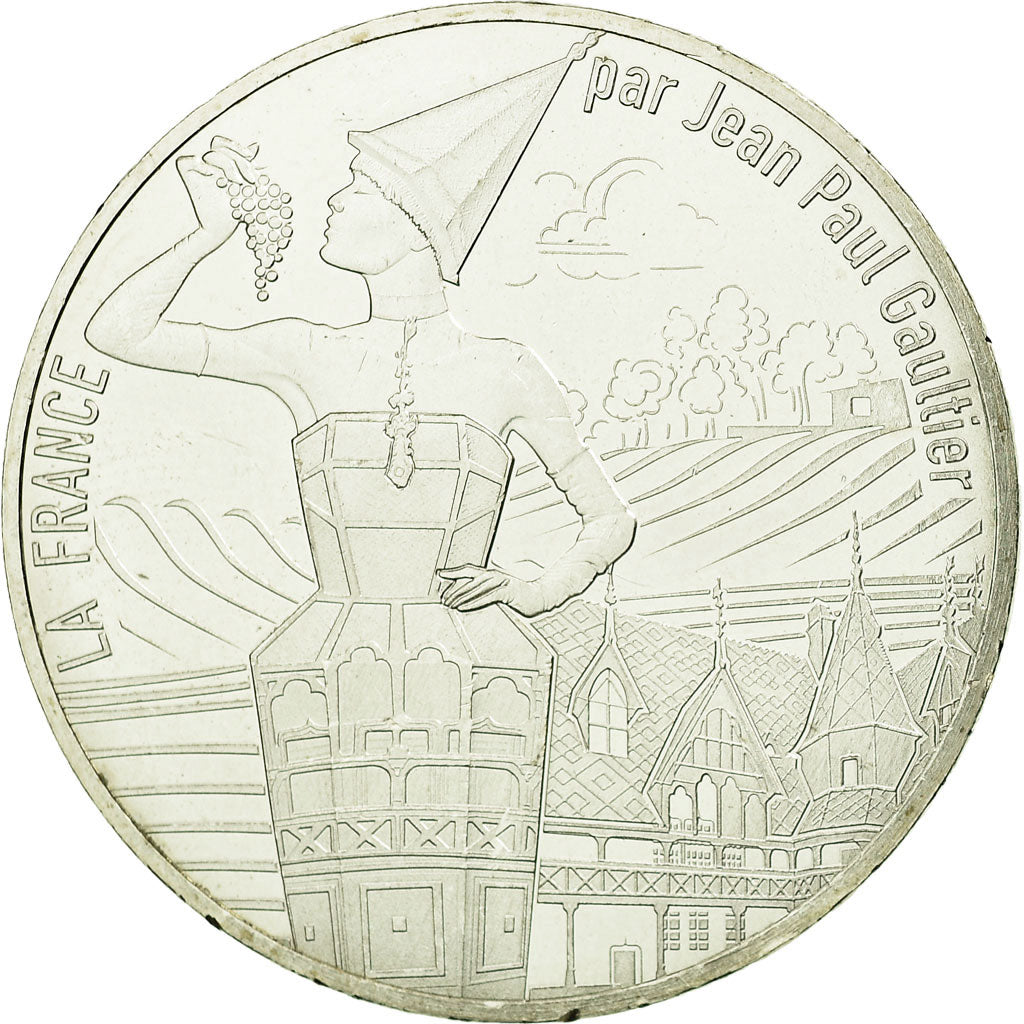France, 10 Euro, La Bourgogne millésimée, 2017, MS(63), Silver