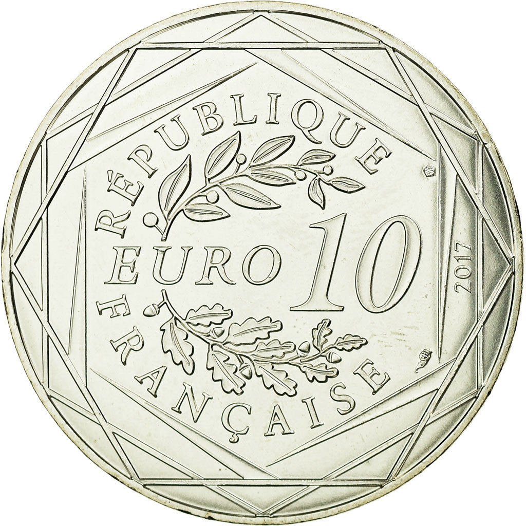 France, 10 Euro, La Lorraine courageuse, 2017, MS(63), Silver