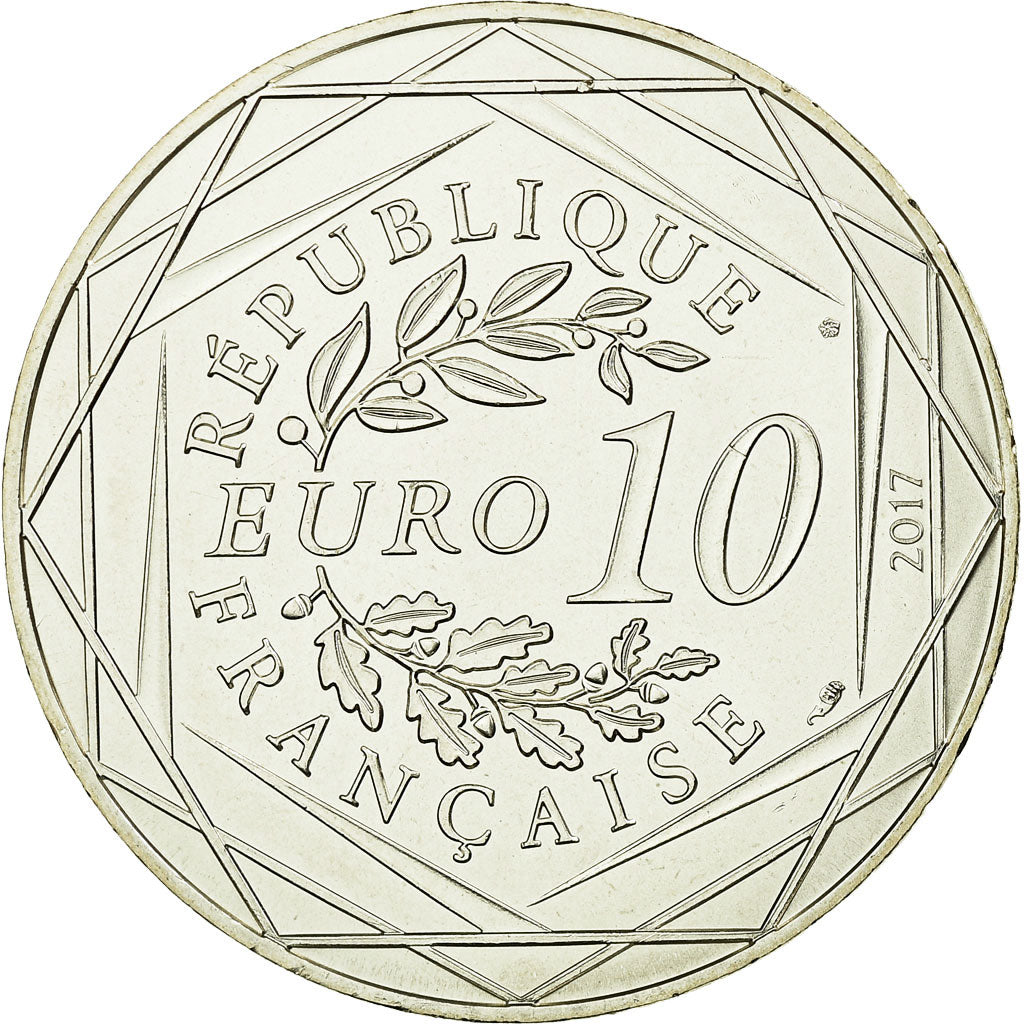 France, 10 Euro, Paris capitale, 2017, MS(63), Silver
