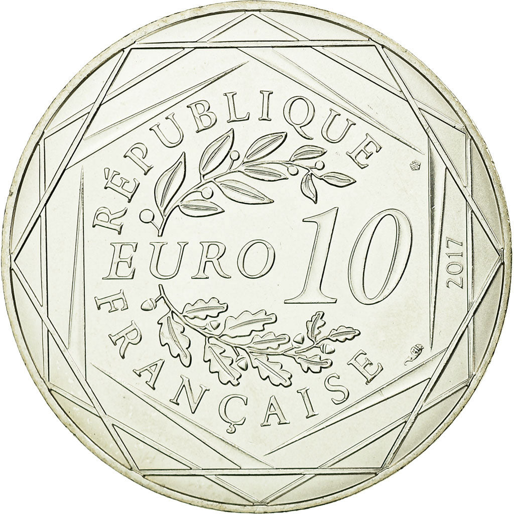 France, 10 Euro, L'Auvergne volcanique, 2017, MS(63), Silver