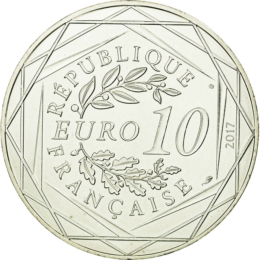 France, 10 Euro, La Provence rayonnante, 2017, MS(63), Silver