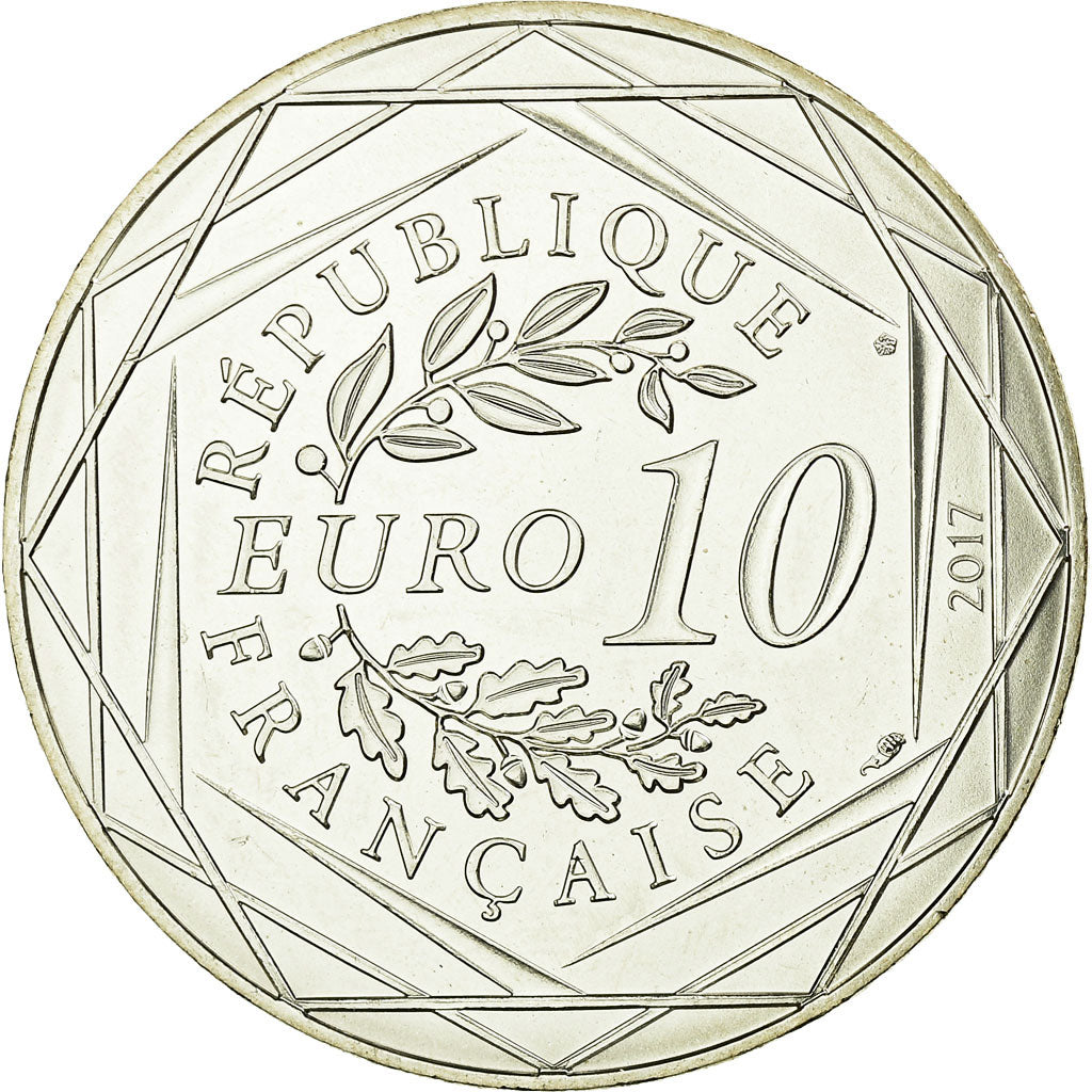France, 10 Euro, La Bretagne pêchue, 2017, MS(63), Silver