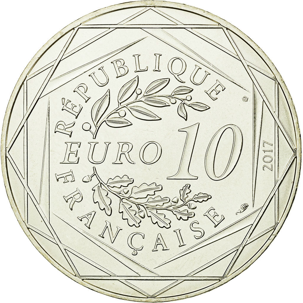 France, 10 Euro, Le Roussillon dansant, 2017, MS(63), Silver