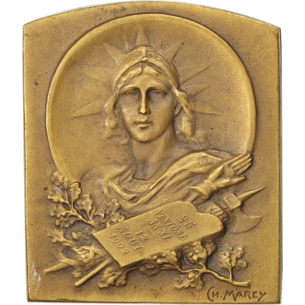 France, Notary, Token, 1902, AU(55-58), Bronze, Lerouge #530, 7.00