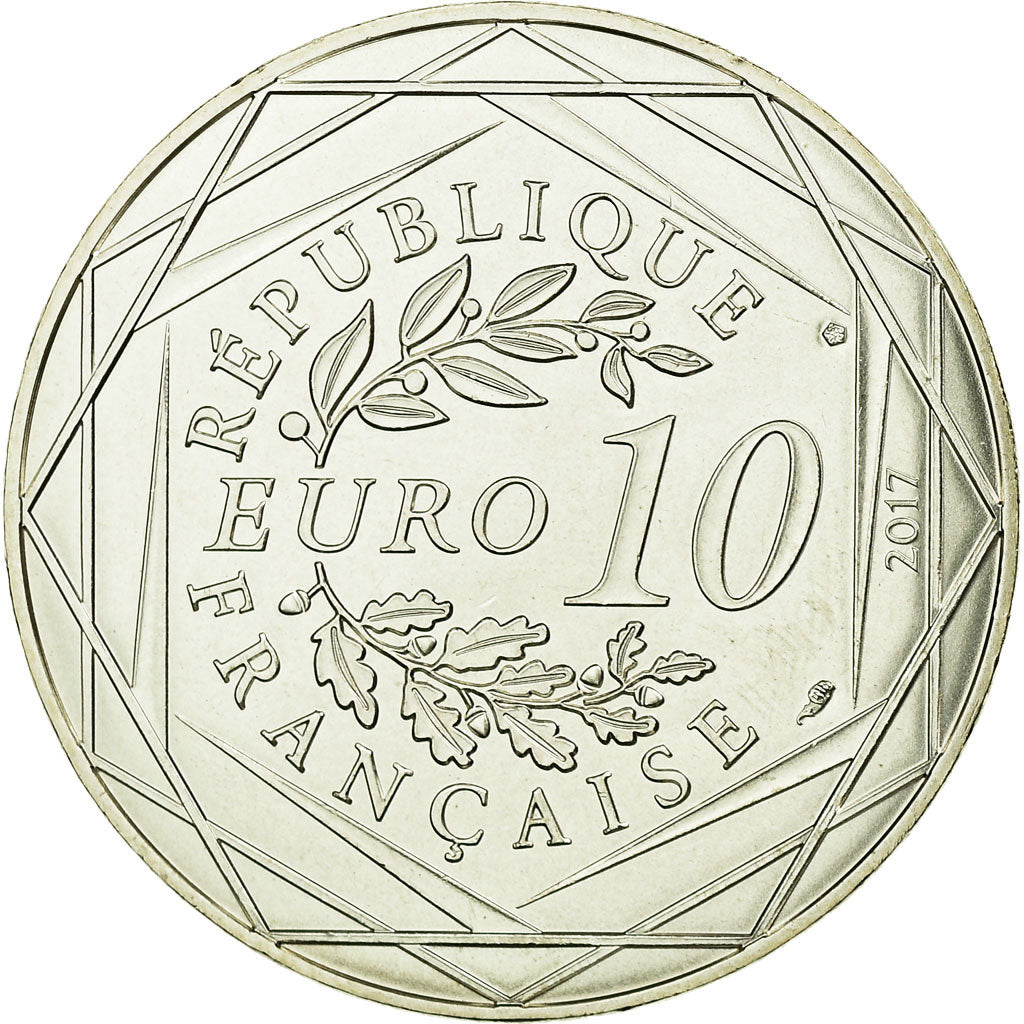 France, 10 Euro, L'Alsace gourmande, 2017, MS(63), Silver