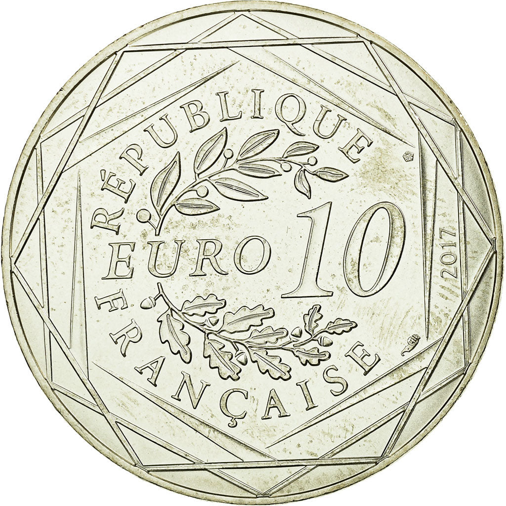 France, 10 Euro, La Corse, Corsica, 2017, MS(63), Silver