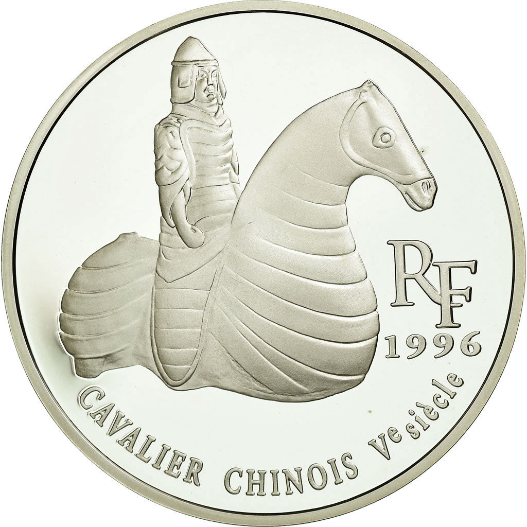 Munten, Frankrijk, Cavalier chinois, 10 Francs-1.5 Euro, 1996, Paris, BE, FDC