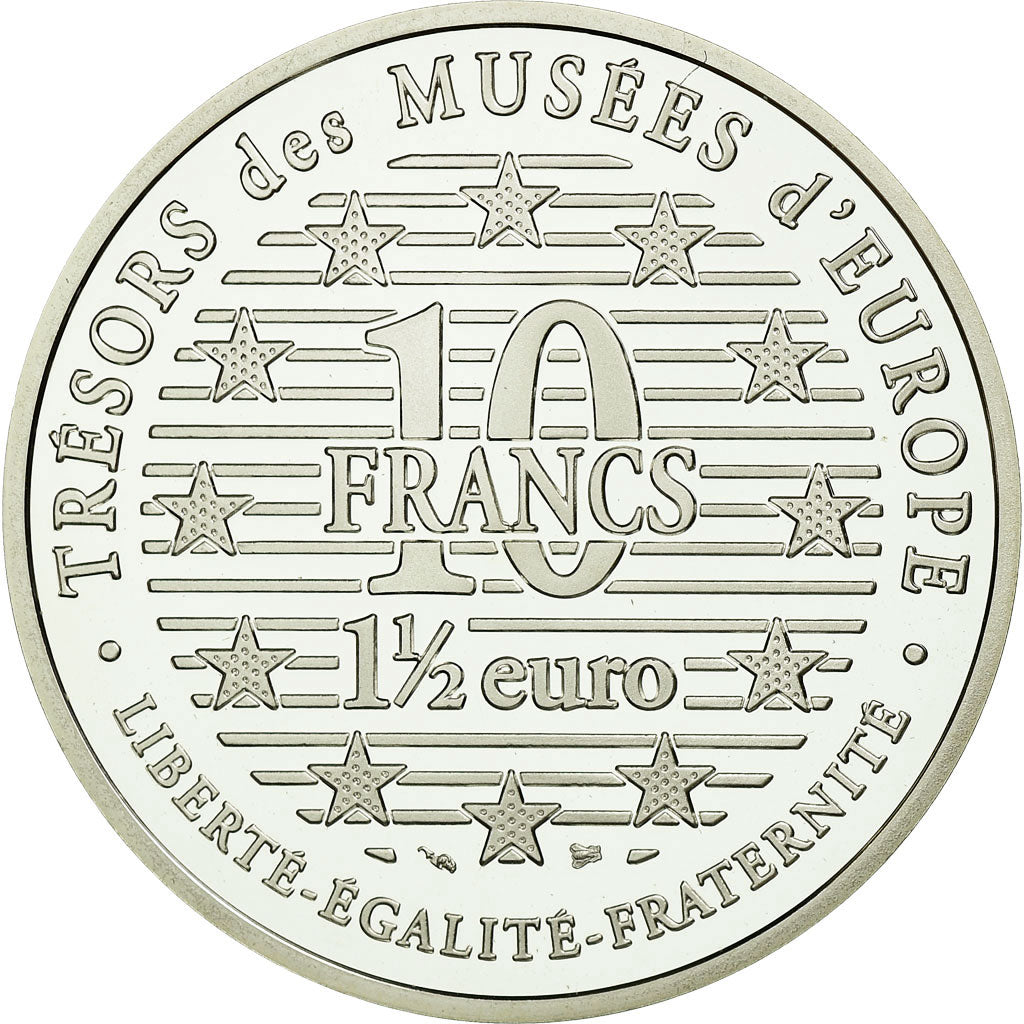 Munten, Frankrijk, Cavalier chinois, 10 Francs-1.5 Euro, 1996, Paris, BE, FDC
