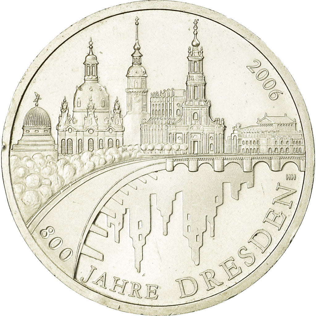 GERMANY - FEDERAL REPUBLIC, 10 Euro, 2006, AU(55-58), Silver, KM:246