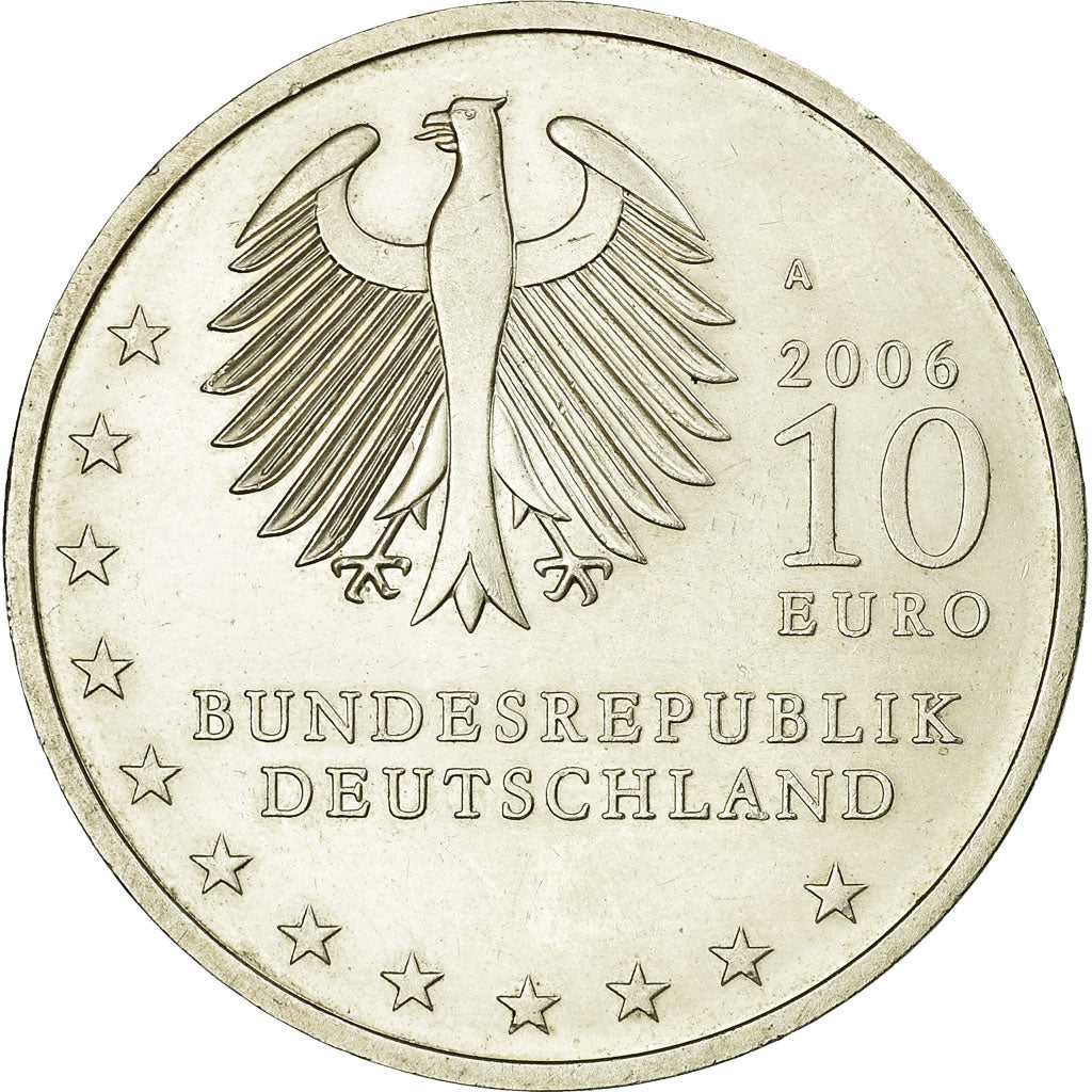 GERMANY - FEDERAL REPUBLIC, 10 Euro, 2006, AU(55-58), Silver, KM:246