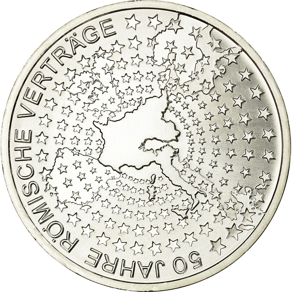ALEMANHA - REPÚBLICA FEDERAL, 10 Euro, 2007, MS(65-70), Prata, KM:264