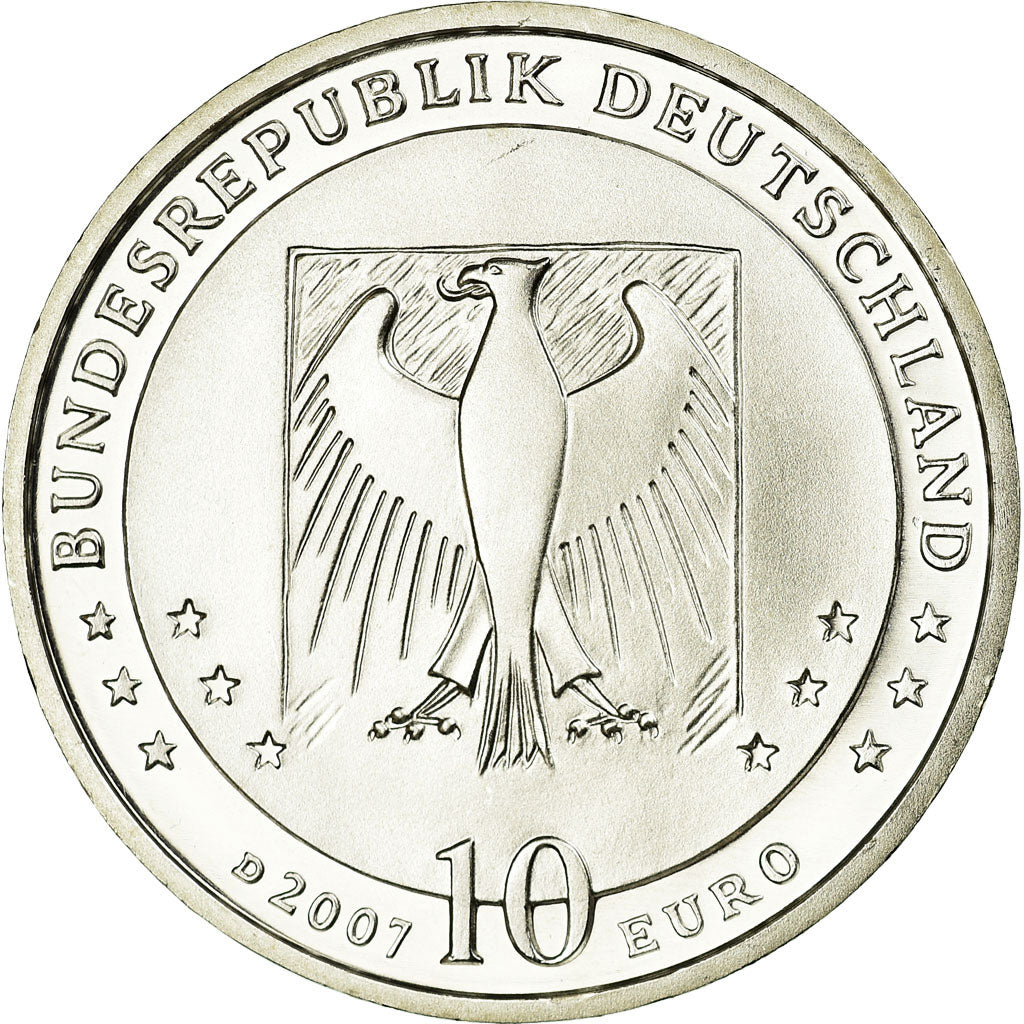 Bundesrepublik Deutschland, 10 Euro, 2007, STGL, Silber, KM:265