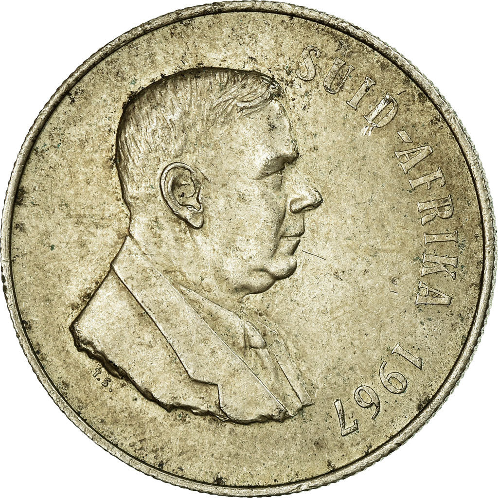 Coin, South Africa, Rand, 1967, VF(20-25), Silver, KM:72.2