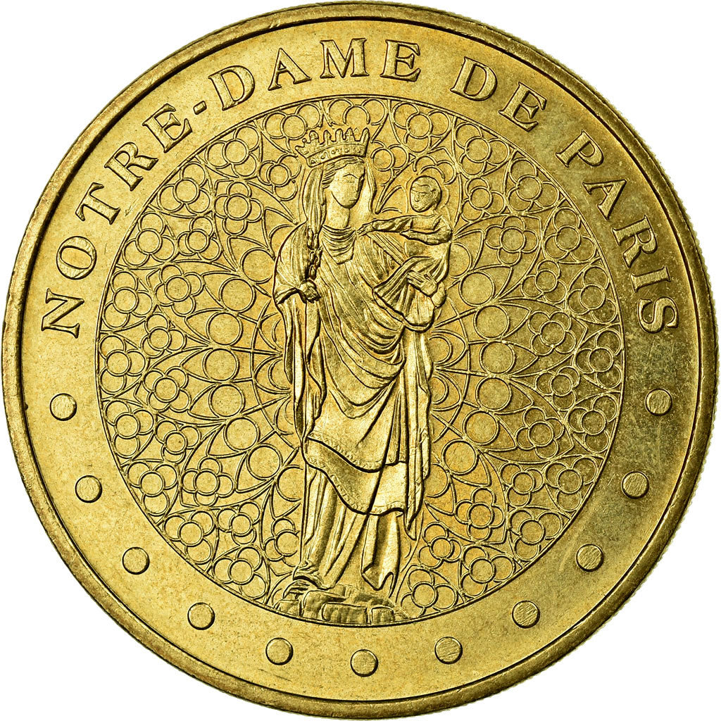 Francia, Token, Jetón turístico, Paris - Notre Dame - Vierge à l'enfant, Arts