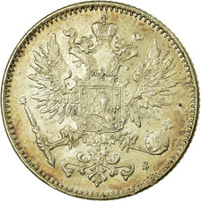 Coin, Finland, Nicholas II, 50 Penniä, 1916, AU(55-58), Silver, KM:2.2