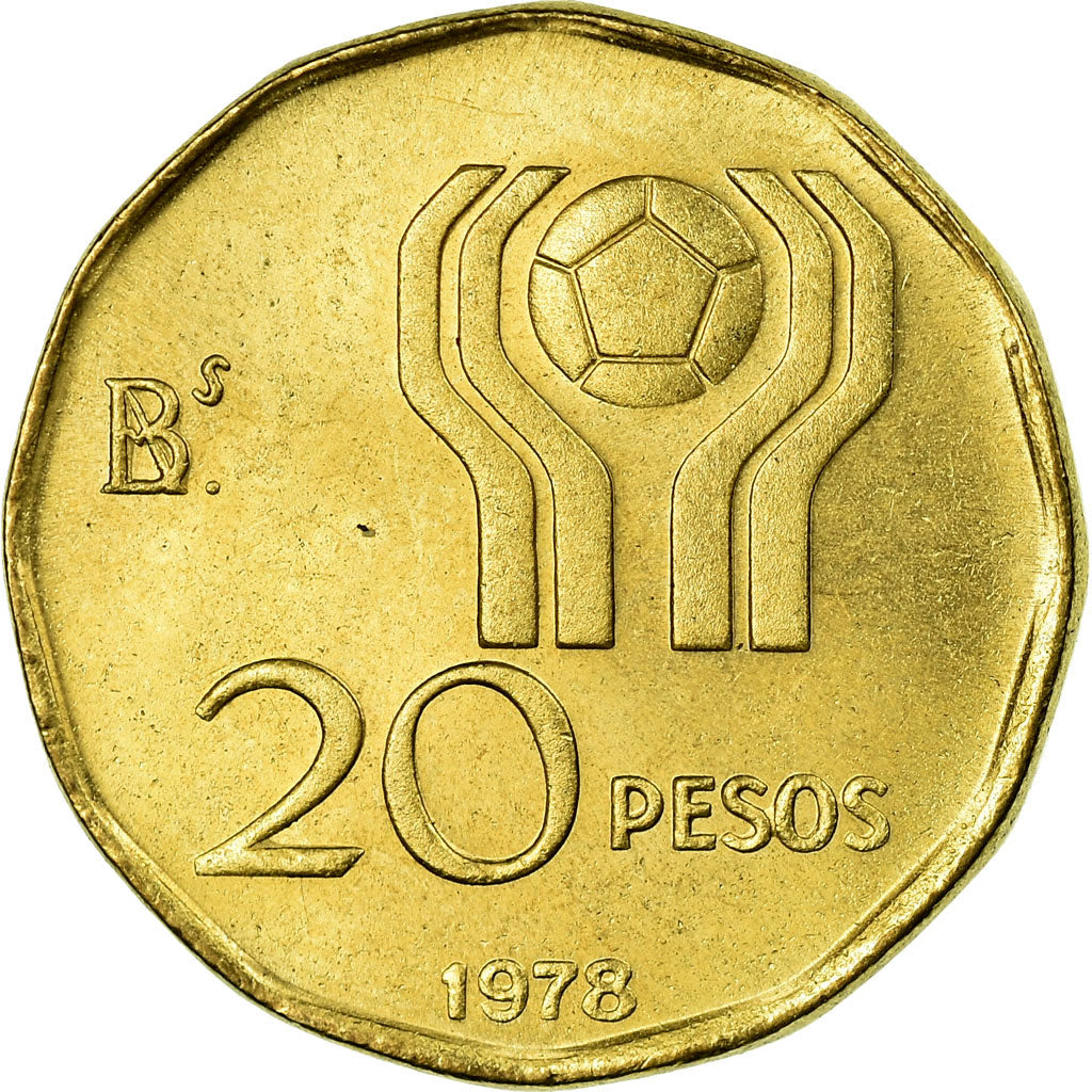 Coin, Argentina, 20 Pesos, 1978, MS(63), Aluminum-Bronze, KM:75